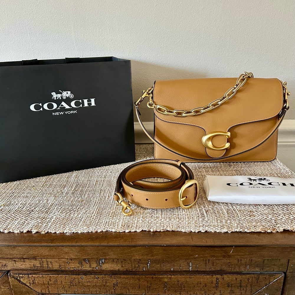 Coach Chain Tabby in Honey Brown